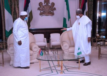 Buhari felicitates with Gambian president, Adama Barrow, on reelection