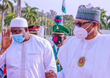 Buhari attends Adama Barrow’s inauguration in Gambia
