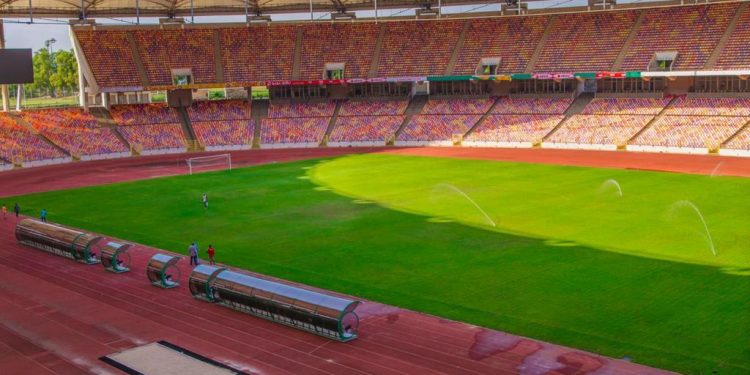 Moshood Abiola National Stadium mainbowl, raining pitches back in good shape