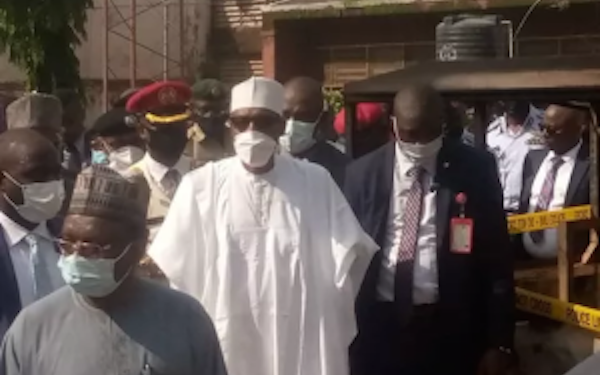 Buhari visits Kuje, asks questions about intelligence, prison defence failure