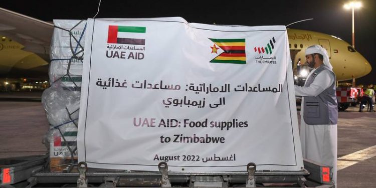 UAE donates 50 tonnes of food items to Zimbabwe