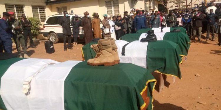 Buhari condemns ambush on NSCDC personnel, asks military to bandits to make bandits pay a price