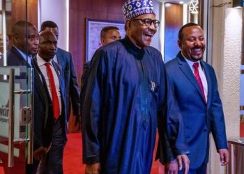 In Addis Ababa, Buhari meets board chairman of Ethiopian Airlines, speaks on Nigeria Air
