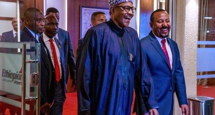 In Addis Ababa, Buhari meets board chairman of Ethiopian Airlines, speaks on Nigeria Air