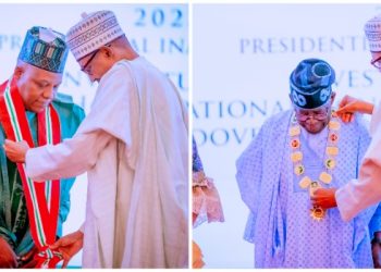 Buhari confers highest national honours on Tinubu, Shettima