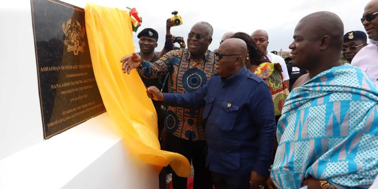 Ghana’s President Akufo-Addo commissions $6.6 million Ashaiman, Bankuman sewerage, treatment plants