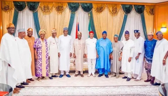 Tinubu meets Osun APC Governor aspirants, harps on unity, consus building