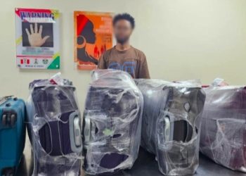 Italy-bound businessman intercepted with cocaine consignments in shoe soles, bag railings